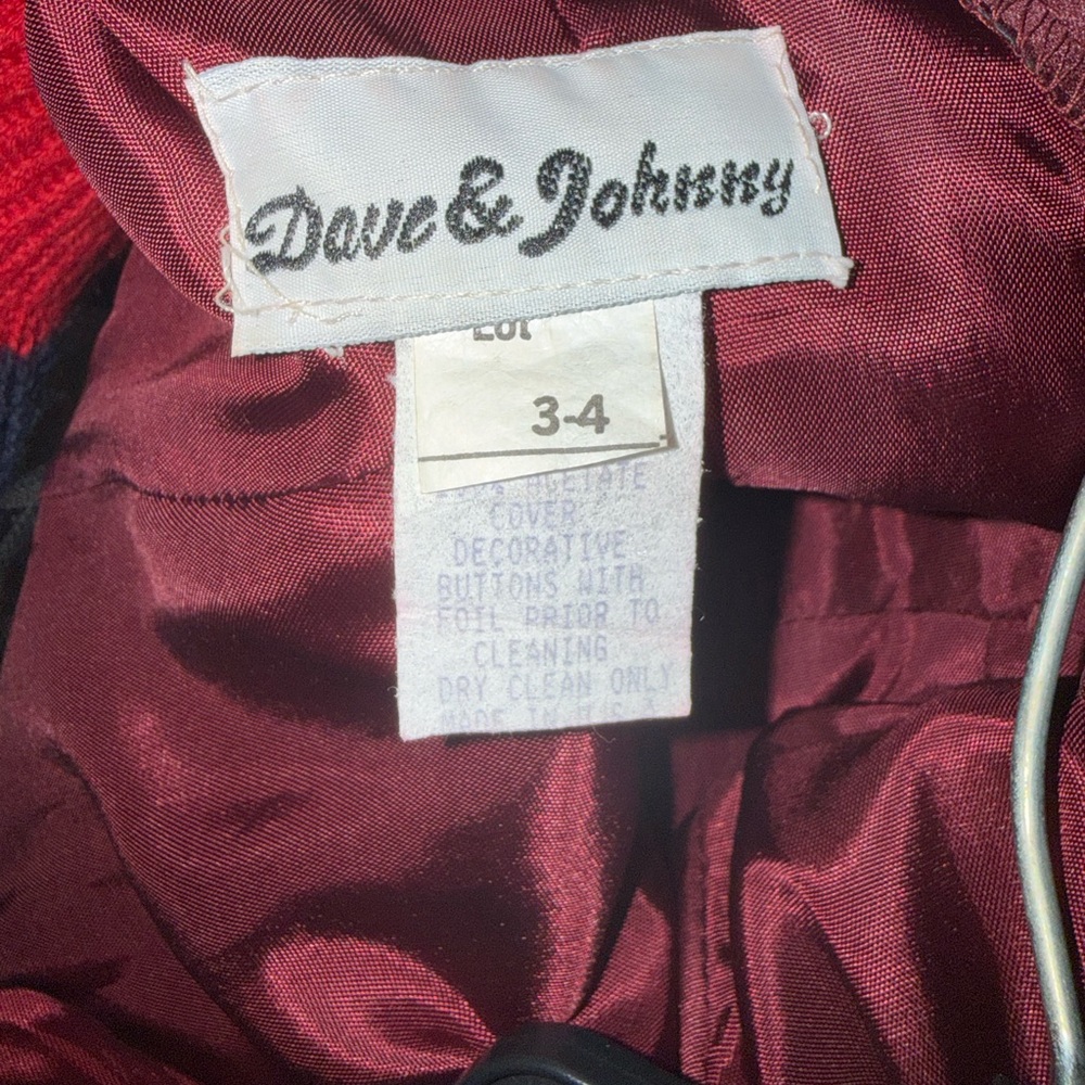 Dave & Johnny Rich Burgundy Dress - Picture 2 of 2